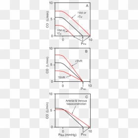 Systemic Function Curves - Venous Return Cardiac Output Curve, HD Png Download - curves png