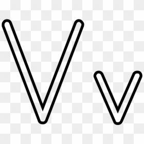 V For Violin For Coloring Clip Arts - Line Art, HD Png Download - violin bow png