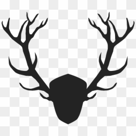 Clip Art Detailed Antler Stamp Rubber - Free Printables For Boys Nursery, HD Png Download - reindeer silhouette png