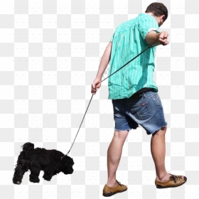 Dog Walking Man Free People Transparent Background - Walking A Dog Png, Png Download - people png transparent