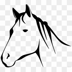 Horse Head Mask Clip Art - Horse Head Black And White, HD Png Download - horse face png