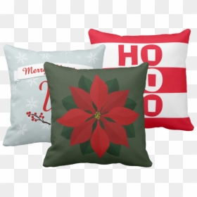 Christmas Pillows At Dogwood & Thistle On Zazzle - Cushion, HD Png Download - pillows png