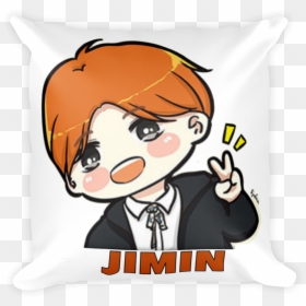 Bts Jimin Square Pillow - Jimin Bts Cartoon, HD Png Download - pillows png