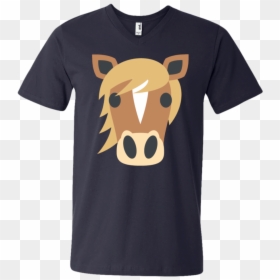 Horse Face Emoji Men"s V Neck T Shirt - Gucci T Shirt 2018, HD Png Download - horse face png