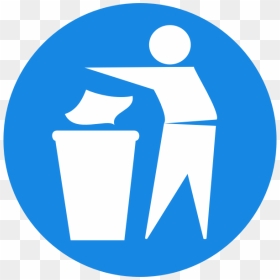 Office Clipart Dustbin - Putting Rubbish In The Bin, HD Png Download - dustbin clipart png