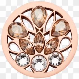 Nikki Lissoni Rose Gold Small Peacock"s Tail Coin - Brooch, HD Png Download - peacock tail png