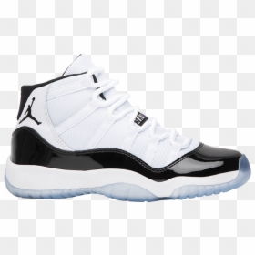 Black And White Shoes Jordans, HD Png Download - jordan 11 png