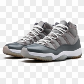 Jordan 11 Cool Grey High, HD Png Download - jordan 11 png