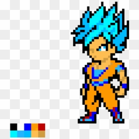 Goku Super Saiyan Blue Pixel, HD Png Download - 128 x 128 png