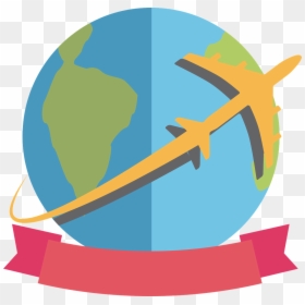 Mundo Com Avião Png, Transparent Png - around the world png