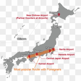 Japan Map With Airport , Png Download - Narita Airport Japan Map, Transparent Png - airport png