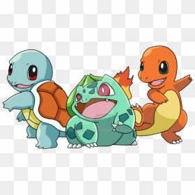 Kanto Strategy Guide - Pokemon Gen 1 Starters Drawing, HD Png Download - squirtle squad png
