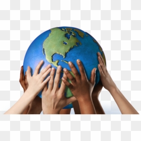 Transparent Save Earth Png - Hands On The Globe, Png Download - around the world png