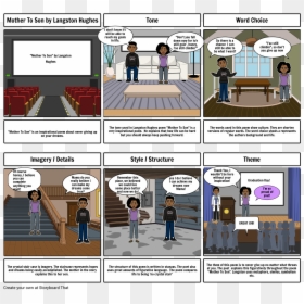 "mother To Son - Mother To Son Poem Storyboard, HD Png Download - twist png