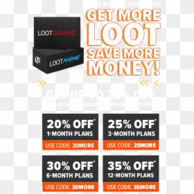 Save Up To 35% On Loot Anime And Loot Gaming Subscriptions - Graphic Design, HD Png Download - lootcrate logo png