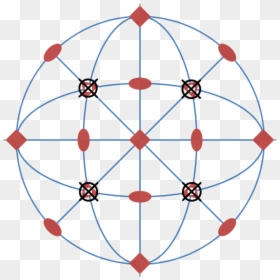 Stereogram Octahedron M-3m - Octahedron Stereographic Projection, HD Png Download - 3m png