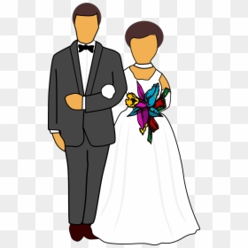 Bride And Groom Clipart, HD Png Download - wedding couple logo png