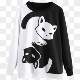 Dark Matter Yin Yang Cat Sweater - Yin And Yang Cat Sweater, HD Png Download - dark matter png
