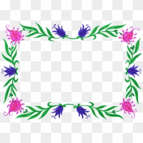 Picture Frame, HD Png Download - flower photo frame png