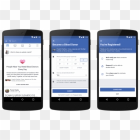Facebook"s Blood Donation Feature Sees Over 4 Million - Facebook Be A Blood Donor, HD Png Download - donate blood png