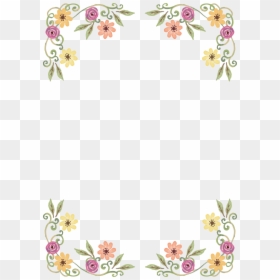 Transparent Floral Design Png - Page Border Design, Png Download - floral design border png