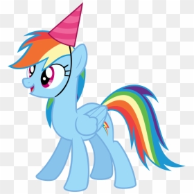 Transparent My Little Pony Rainbow Dash Png - My Little Pony Birthday Png, Png Download - birthday cap vector png