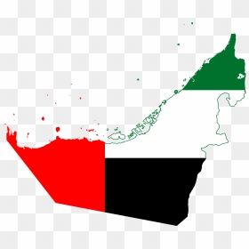 Flag Map Of The United Arab Emirates - United Arab Emirates Flag Map, HD Png Download - dubai flag png