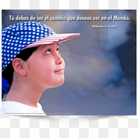 This Is The Spanish Version Of Poster Design - Photo Caption, HD Png Download - gandhi cap png