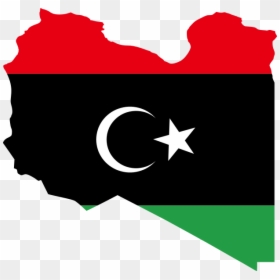 Flag Map Of Libya, HD Png Download - dubai flag png