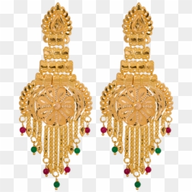 Png Jewellers Earrings Designs - Latest Gold Earring Designs For Wedding, Transparent Png - gold jewellery model png