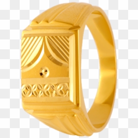 22kt Yellow Gold Ring For Men - Pc Chandra Jewellers Gents Ring, HD Png Download - golden ring png