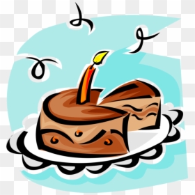 Vector Illustration Of First Birthday Cake With Lit, HD Png Download - first birthday cake png