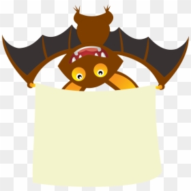 Bat Banner Clip Arts - Hanging Bats Png Cartoon, Transparent Png - cricket bat icon png