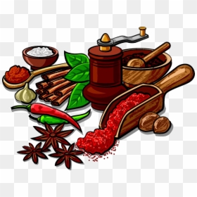 Indian Cuisine Spice Herb Clip Art Star - Spices Clipart, HD Png Download - spices clipart png