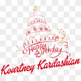 Kourtney Kardashian Happy Birthday Vector Cake Name - Happy Birthday Png Effect Hd, Transparent Png - birthday png effect