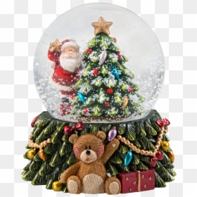 Snow Globe "teddies Christmas Dream - Boule À Neige Noel, HD Png Download - christmas tree snow png