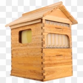 Wooden Beehive - Bee Hive House Png, Transparent Png - wooden house png