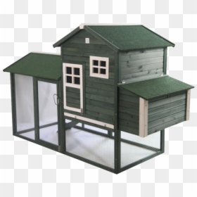 Pawhut Wooden Backyard Poultry Hen House Chicken Coop - Weatherproof Chicken Coop, HD Png Download - wooden house png