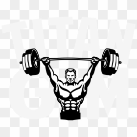 Titan Gym - Bodybuilder Vector With Weight, HD Png Download - gym png images