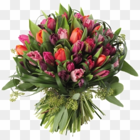 Transparent Tulips Bouquet Png Clipart Picture - Transparent Background Flower Bouquet Png, Png Download - birthday flower bouquets png