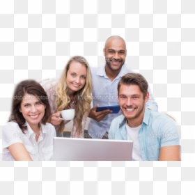 Group Of People Stock Image Transparent, HD Png Download - happy business people png