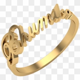 Personalized Gold Rings With Names, HD Png Download - kerala jewellery models png