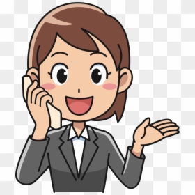 Office Man Clipart Png Download - Person On Phone Clipart, Transparent Png - office man clipart png
