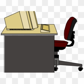 Computer Desk Clip Art, HD Png Download - office man clipart png