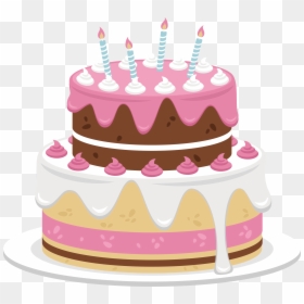 Pink Birthday Cake Png - Cute Birthday Cake Png, Transparent Png - cake in png