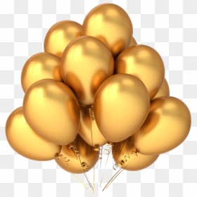 Gold Balloons Png - Birthday Balloons Png Gold, Transparent Png - balloons in png