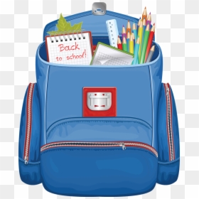 Pencil Case In The Bag Clipart - Clipart School Bag Png, Transparent Png - bag clipart png
