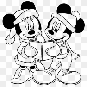 Friend Drawing Pencil Huge Freebie Download For Powerpoint - Mickey And Minnie Christmas Coloring, HD Png Download - mickey mouse cartoon images png