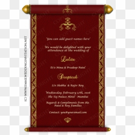 Thumb Image - Wedding Invitations Templates Indian, HD Png Download - marriage design png