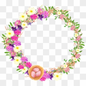 Spring Wreath Png, Transparent Png - nest clipart png